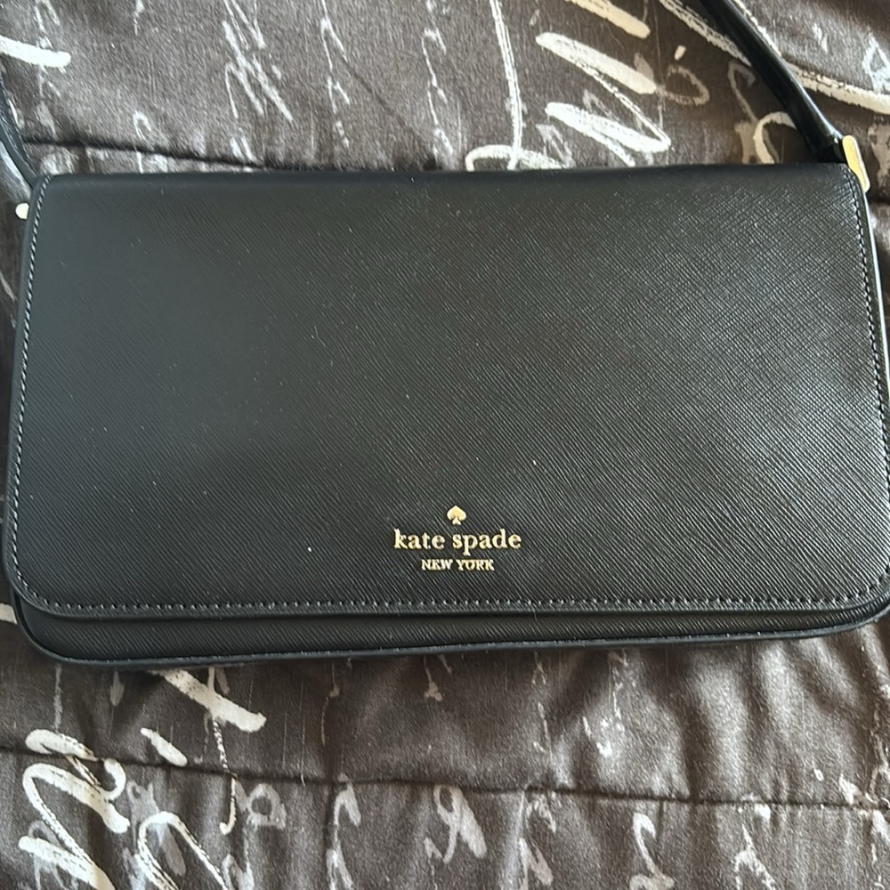 Kate Spade Black Textured Shoulder Bag